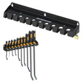 UNITEDPOWER Pry Bar Holder, Lockable Wall Mount Storage Rack Organizer for Workshop, Shed, Garage, Home, Stores up to 10 13 Tool
