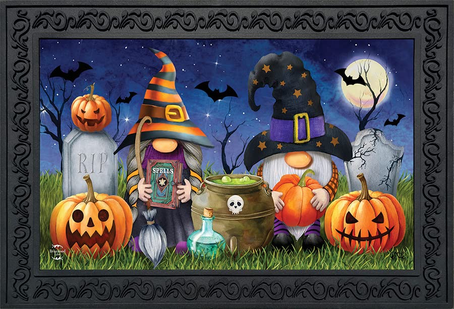Briarwood Lane Halloween Gnomes Doormat Spooky Humor 30 x 18