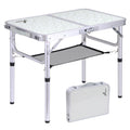 Sportneer Folding Camping Table, Adjustable Height Small Folding Table Portable Camp Tables (23.6 L x 15.7 W (2 Height)) with Me