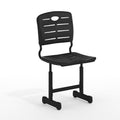 Flash Furniture Nila Set of 6 Adjustable Height Black Student Chairs with Black Pedestal Frames