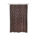Carnation Home Fashions Geneva 70-Inch by 72-Inch Shower Curtain with Flocking, Brown and Black