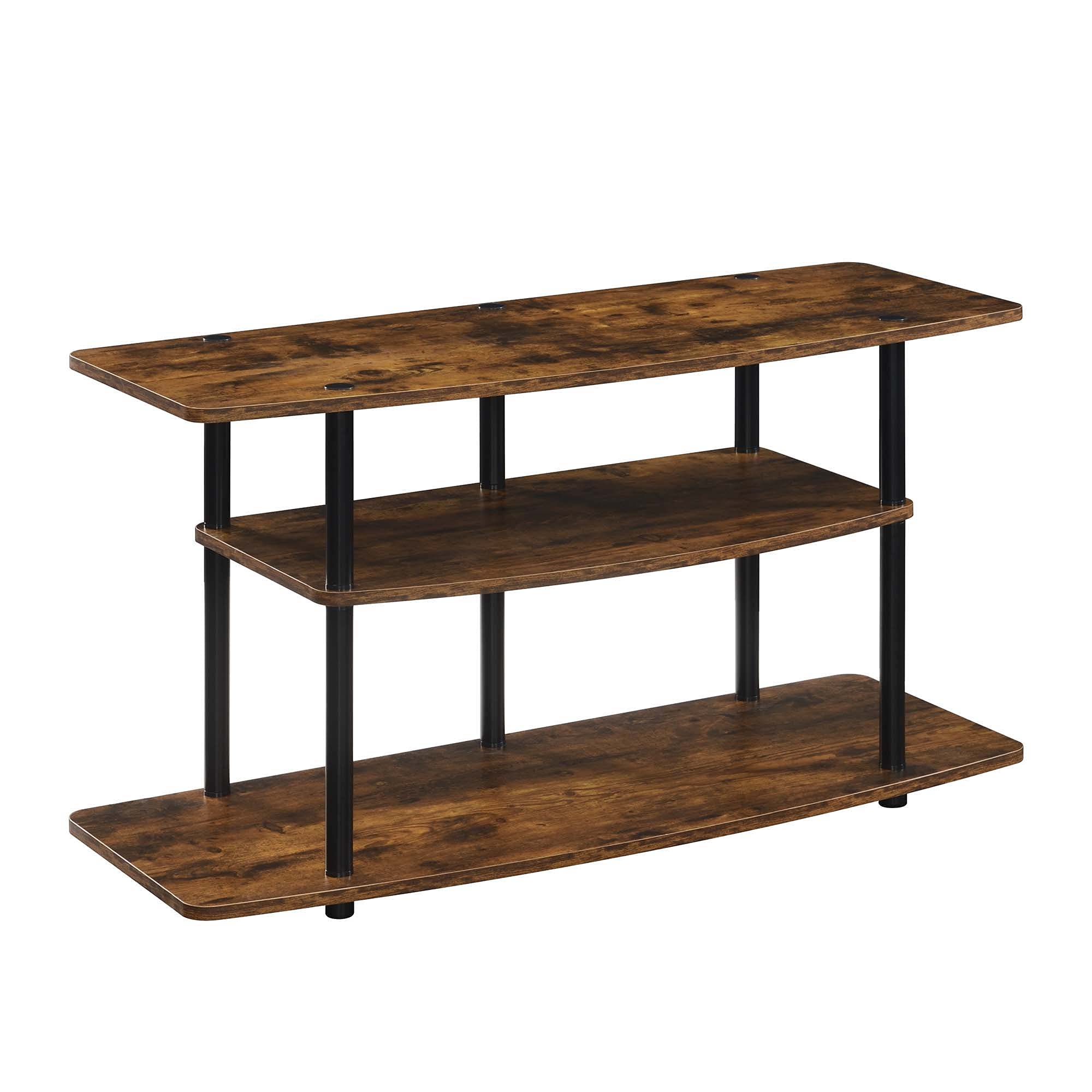 Convenience Concepts Designs2Go No Tools 3-Tier Wide TV Stand 42 - Entertainment Center for TVs up to 46 Inches, Modern TV Mount