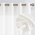 jinchan Curtains Linen Textured Casual Weave Curtain for Living Room 84 Inches Long Grommet Top Light Filtering Window Drapes Pa