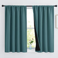 NICETOWN 100% Blackout Curtains with Black Liners, Thermal Insulated 2-Layer Lined Drapes, Room Warming Small Window Draperies f