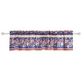 Greenland Home Melania Decorative Window Valance, 84 W x 16 L inches, Americana Blue