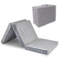 SINWEEK Tri Folding Mattress Foam Topper 4 Thickness Floor Cot Mattress, Guset Bed with Removable&Machine Washable Cover and Lin