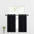 NICETOWN Small Window Tiers Short Curtains - Thermal Insulated Home Halloween Decor Blackout Grommet Panels Drapes for Kitchen W