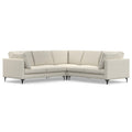 SIMPLIHOME Ava Corner Sectional Sofa in 100% Recycled Polyester Tightly Woven Performance Fabric, Cream, 102-inches Wide, Handcr