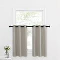 NICETOWN Natural Tiers Valance Curtain for Kitchen, Blackout Short Curtains for Nursery/Bathroom, Farmhouse Country Grommet Vala