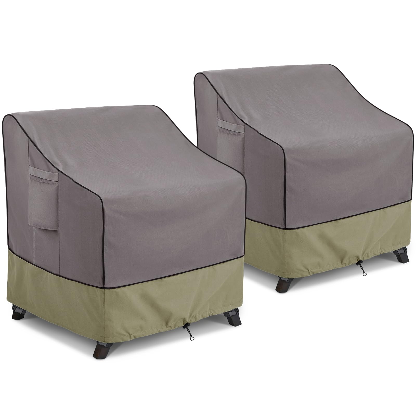 KylinLucky Outdoor Chair Covers Waterproof 31.5W x 33.5D x 36H inches 2pack, Heavy Duty Patio Furniture Cover for Outside Grey