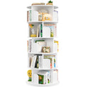 Aheaplus Rotating Bookshelf, 360 Display Wood Spinning Bookshelf Tower, 5 Tier Floor Standing Bookcase Storage Rack, Revolving B
