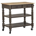 Bernards Natural Kitchen Cart, grey