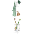 Hoctieon Coat Rack Freestanding, Entryway Coat Hanger Stand, Umbrella Holder, Hall Tree With 12 Hooks, Floor Standing Metal Tree