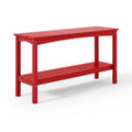 Costaelm Patio Console Table, 55 2-Shelf Said Table Indoor Outdoor Multifunctional Buffet Bar Storage Organizer for Entryway, 