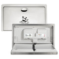 Stardrix Panda Care Stainless Steel Surface Mounted Baby Changing Station, Heavy Duty Foldable Diaper Changing Table with Liner 