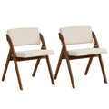 GOFLAME Folding Dining Chairs Set of 2, Upholstered Kitchen Chairs with Padded Seat & Backrest, Modern Side Chairs with Rubber W