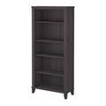 Bush Furniture Somerset 5 Shelf Bookcase in Storm Gray, Tall Bookshelf, Large Book Shelf for Living Room, Home Office, or Entryw