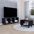 Tuhome Vassel TV Rack Entertainment Unit Engineered Wood Black
