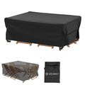 Velway Patio Table Chairs Set Cover Square Waterproof 74Lx47Wx28H Outdoor Bistro Dining Set Cover Fire Pit Table Cover Furniture