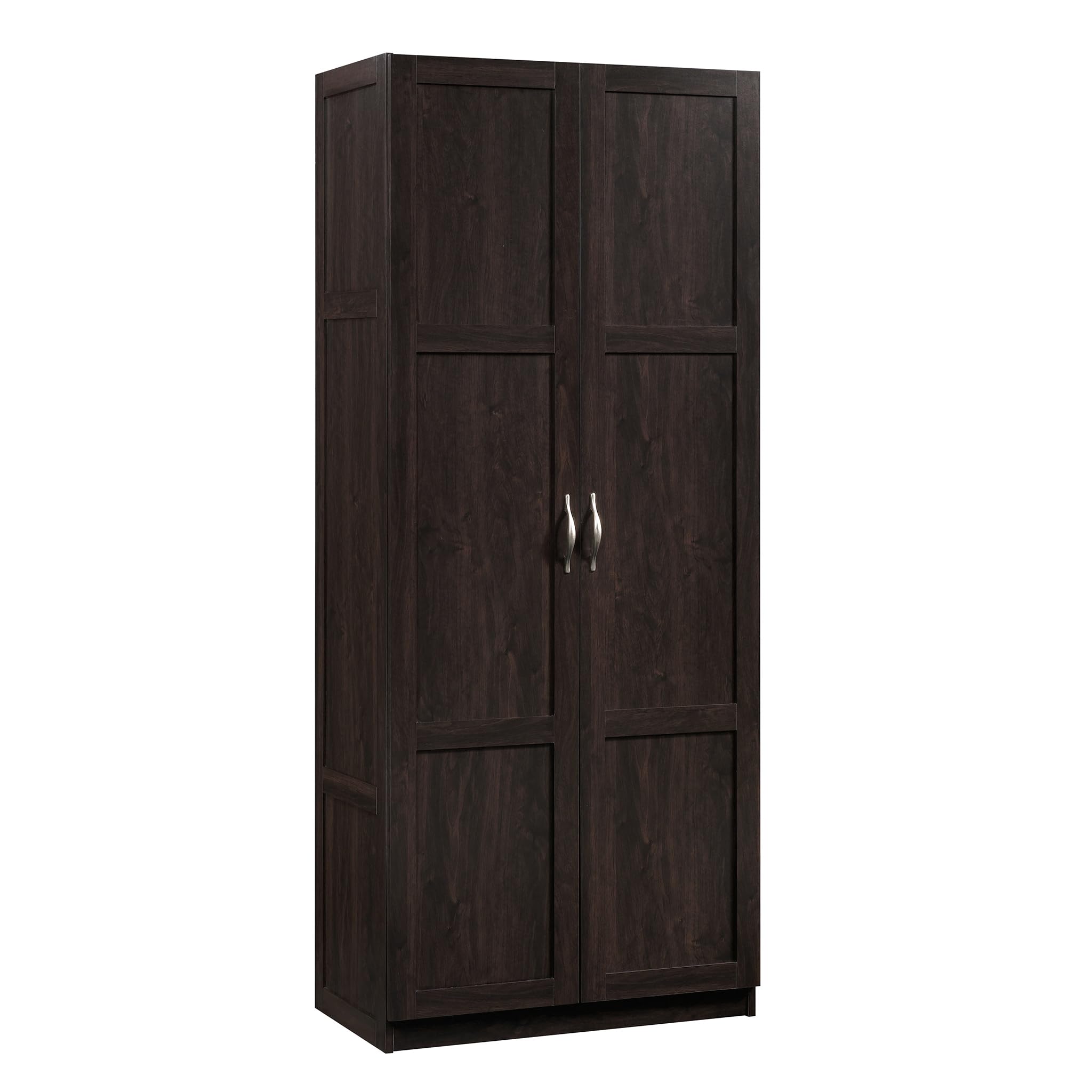 Sauder Storage Cabinet/ Pantry cabinets, 29.61  x D: 16.02  x H: 71.50, Cinnamon Cherry finish