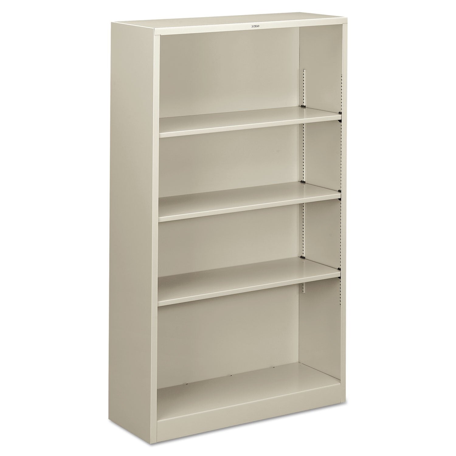 HON S60ABCQ Four Shelf Metal Bookcase, 34-1/2w x 12-5/8d x 59h, Light Gray