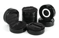 Stack-Its 1 Inch Adjustable Bed Risers/Furniture Risers (Set of 8) Lifts Height 1, 2 or 3 - Black Heavy Duty Risers for Desks, C
