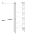 ClosetMaid SuiteSymphony Wood Closet Organizer Starter Kit Tower and 3 Hang Rods, Shelves, Adjustable, Fits Spaces 5 - 10 ft. Wi