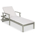 Best Choice Products 79x26in Acacia Wood Chaise Lounge Chair Recliner, Outdoor Furniture for Patio, Poolside w/Slide-Out Side Ta
