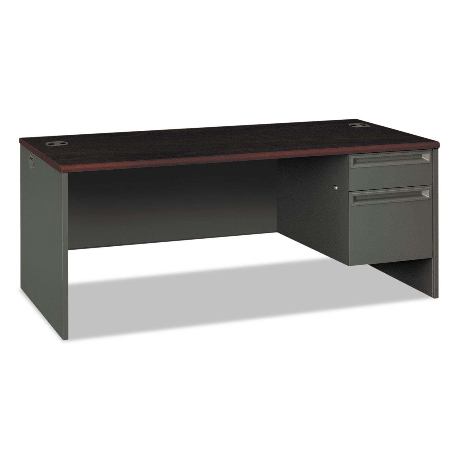 Hon 38293Rns 38000 Series Right Pedestal Desk, 72W X 36D X 29-1/2H, Mahogany/Charcoal