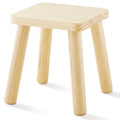 Beright Wooden Step Stool for Kids, Childrens Stool fit with Sensory Table, Sturdy Sitting Stool with Assembled Four-Legged, fo