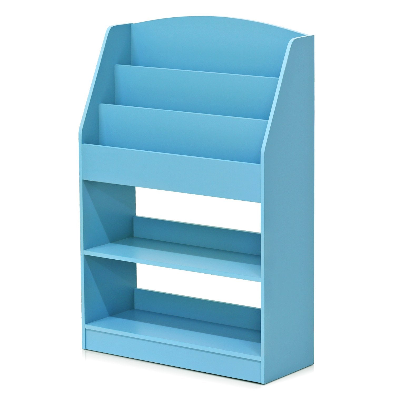 Furinno Lova Magazine/Bookshelf with Storage, Light Blue