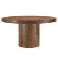 Modway EEI-4911-WAL Gratify 60 Round Dining Table, Walnut