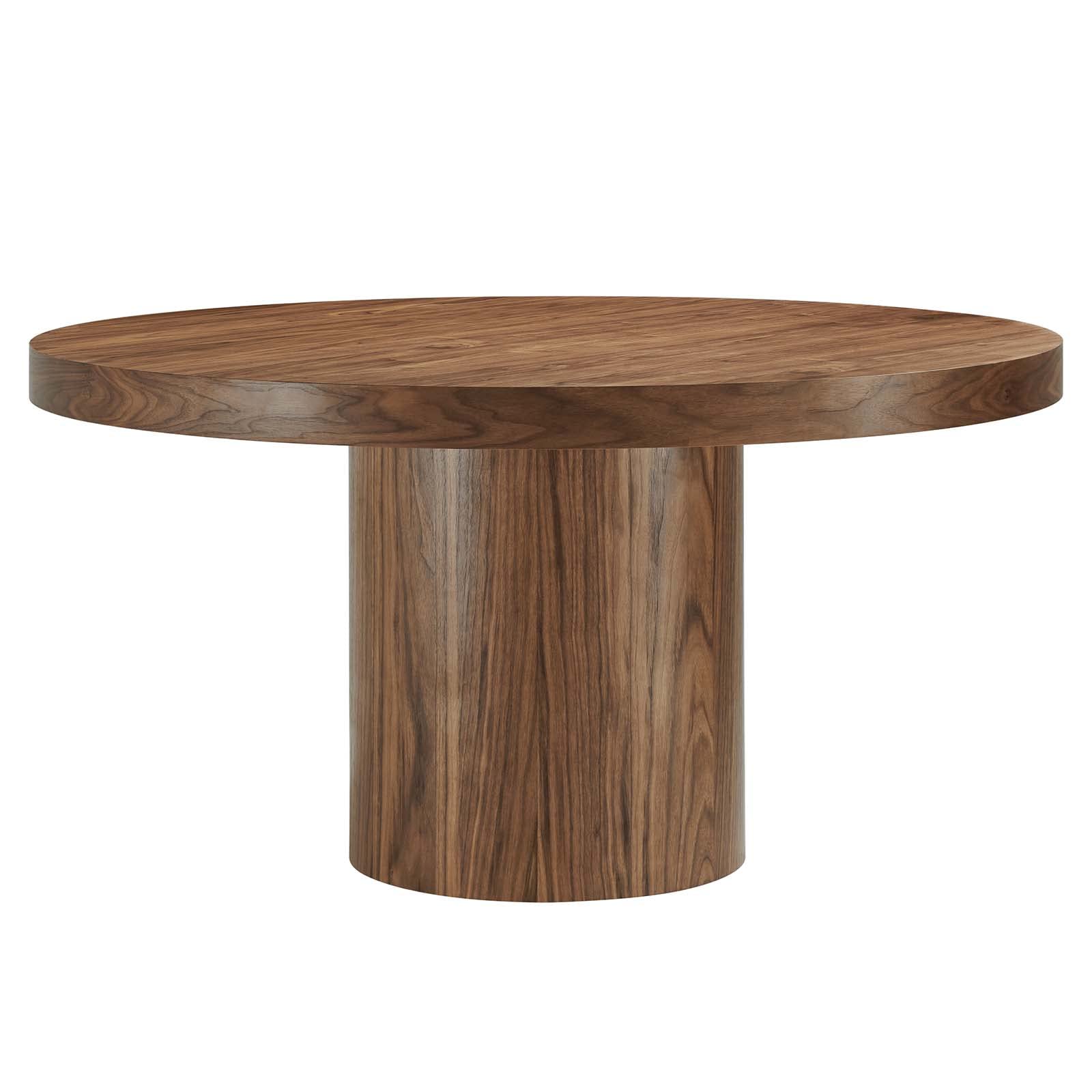 Modway EEI-4911-WAL Gratify 60 Round Dining Table, Walnut