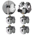 3-H 4 Pack Mop and Broom Holder Big Size Hanging 1 KG Extra,Broom Hanger Wall Mount for Hanging and Organizing Shove Rake Yard T