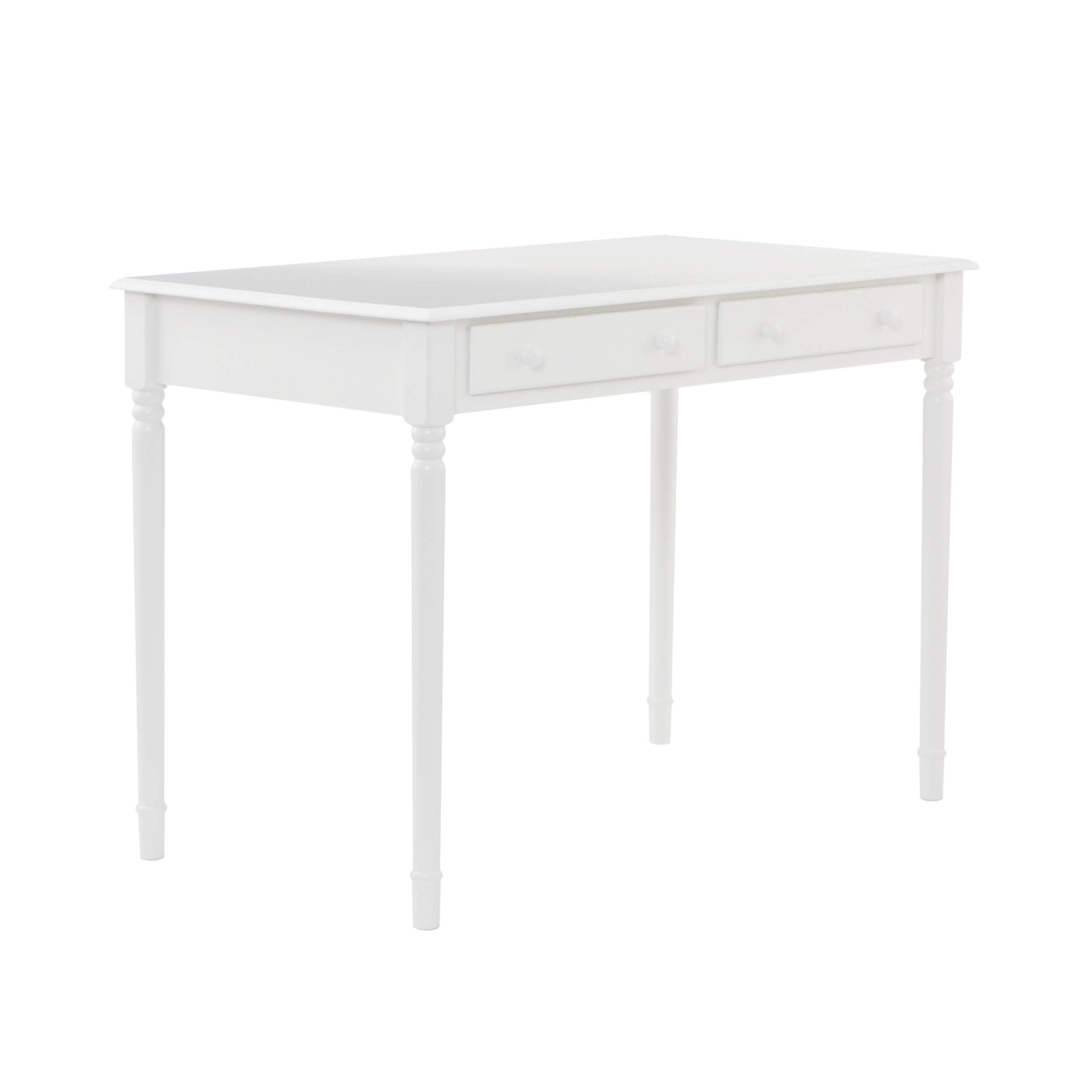 SEI Furniture Janice 2-Drawer Slim Profile Writing Desk, Gray