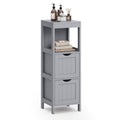 VASAGLE Bathroom Floor Cabinet, Bathroom Storage Organizer Rack Stand, Multifunctional Corner Unit, 2 Drawers, 35 Inches in Heig