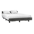 TUHOME Kaia Twin Bed Base Engineered Wood Beds in Gray