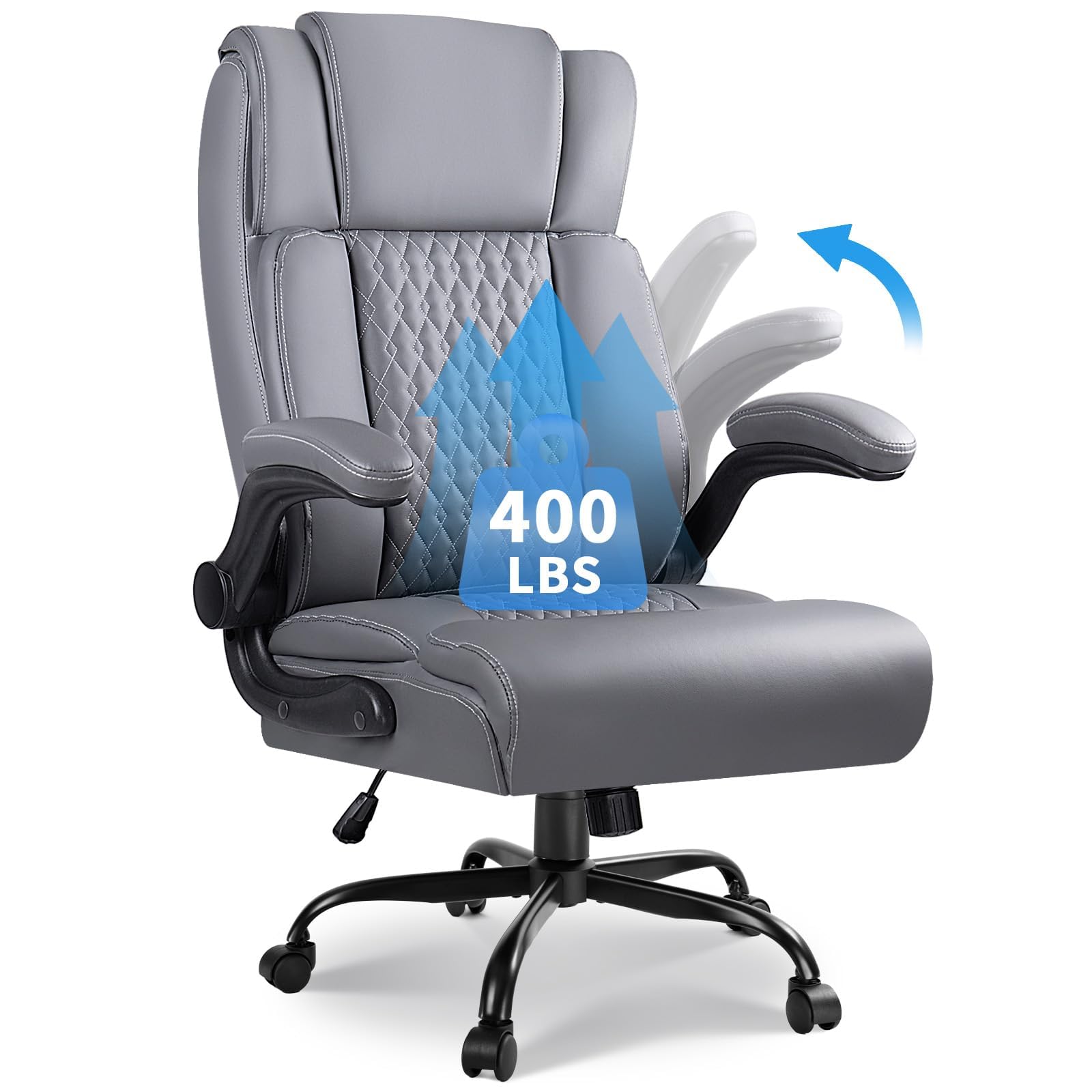 VITESSE Executive Office Chair,Heavy Duty Office Chair with Flip up Armrest,Ergonomic High Back Computer Gaming Chairs Home Offi