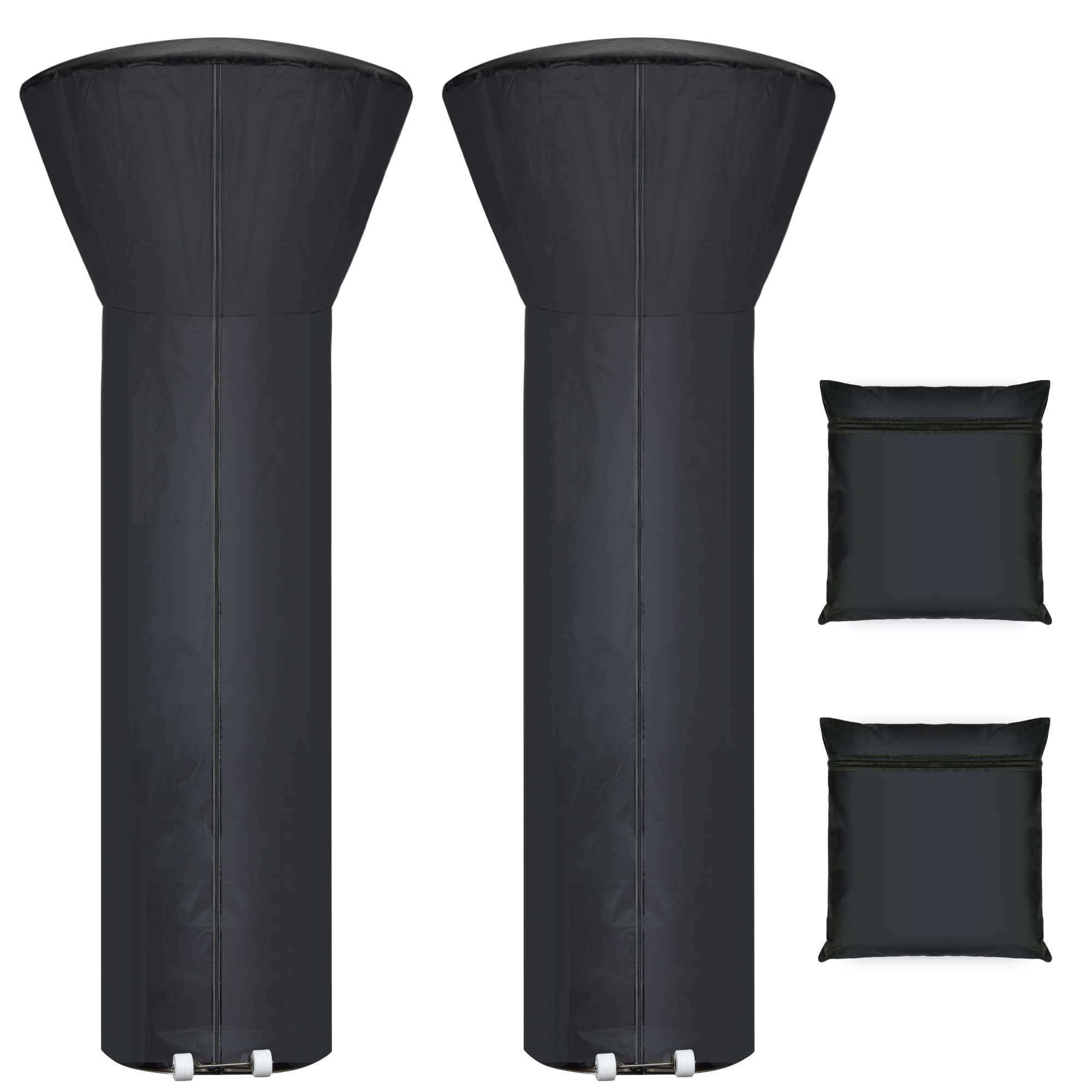 2 Pack Patio Heater Covers Waterproof with Zipper and Storage Bag, Outdoor Heater Cover Has Dustproof, Wind-Resistant, UV-Resist