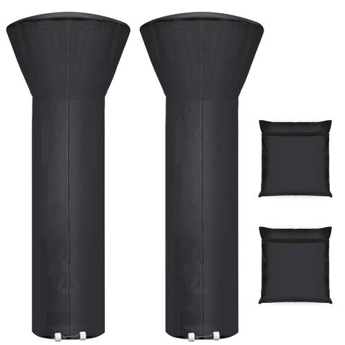 2 Pack Patio Heater Covers Waterproof with Zipper and Storage Bag, Outdoor Heater Cover Has Dustproof, Wind-Resistant, UV-Resist