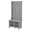 Bush Furniture Salinas Hall Tree with Shoe Storage Bench in Cape Cod Gray
