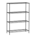 4-Tier Storage Shelves 35.4 L x 13.3 W x 53.7 H Metal Garage Shelves Standing Storage Shelf Adjustable Layer Racks with Steel Fr