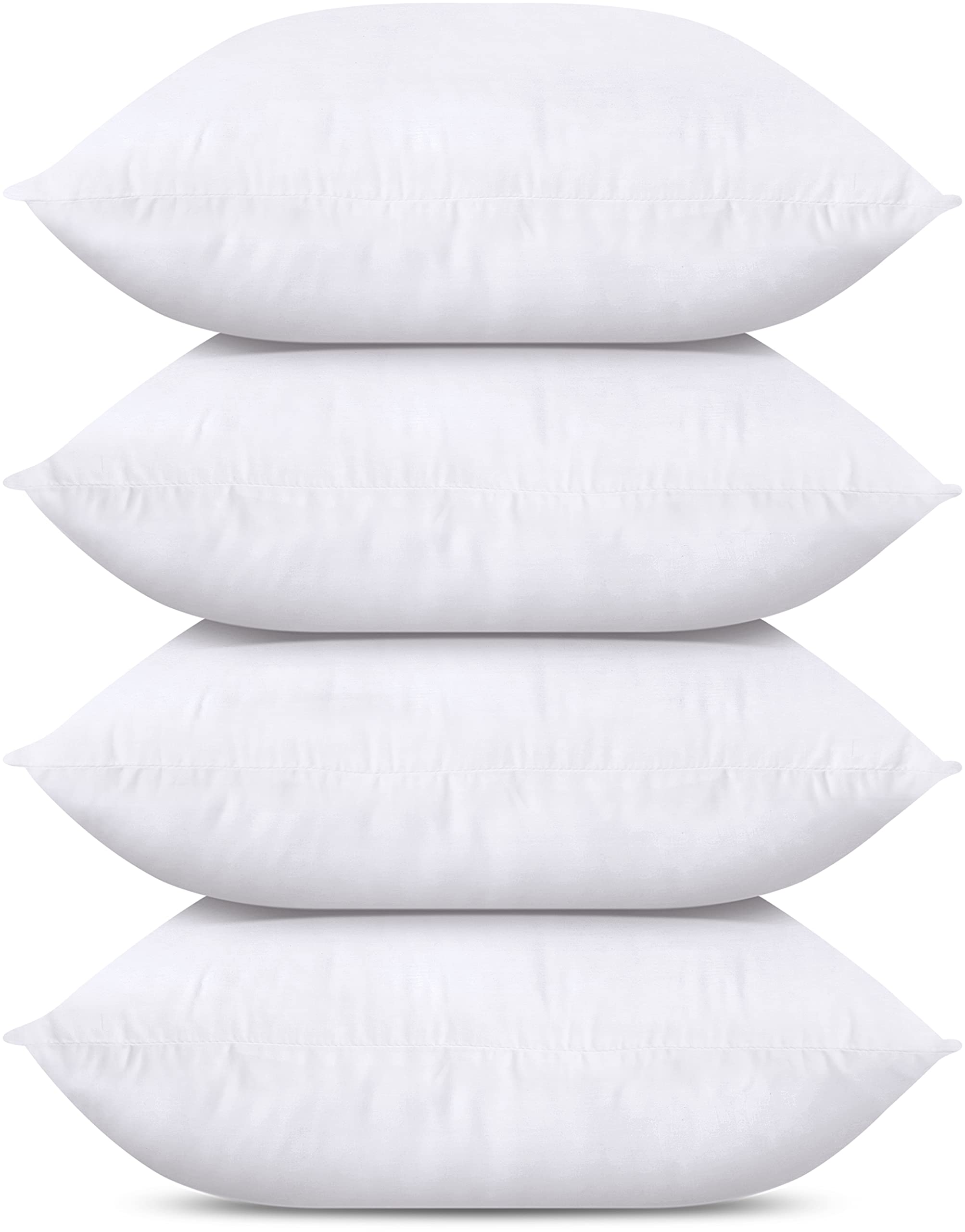 Utopia Bedding Throw Pillows (Set of 4, White), 20 x 20 Inches Pillows for Sofa, Bed and Couch Decorative Stuffer Pillows