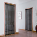 XTMYI Sheer Door Curtains for Doorway,80 in Length,50% Semi Privacy,Airy Lightweight Temporary Room Divider,Window Curtains for 