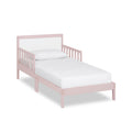 Dream On Me 648-WHT Brookside Toddler Bed, 53L x 29W x 28H, Blush Pink/White