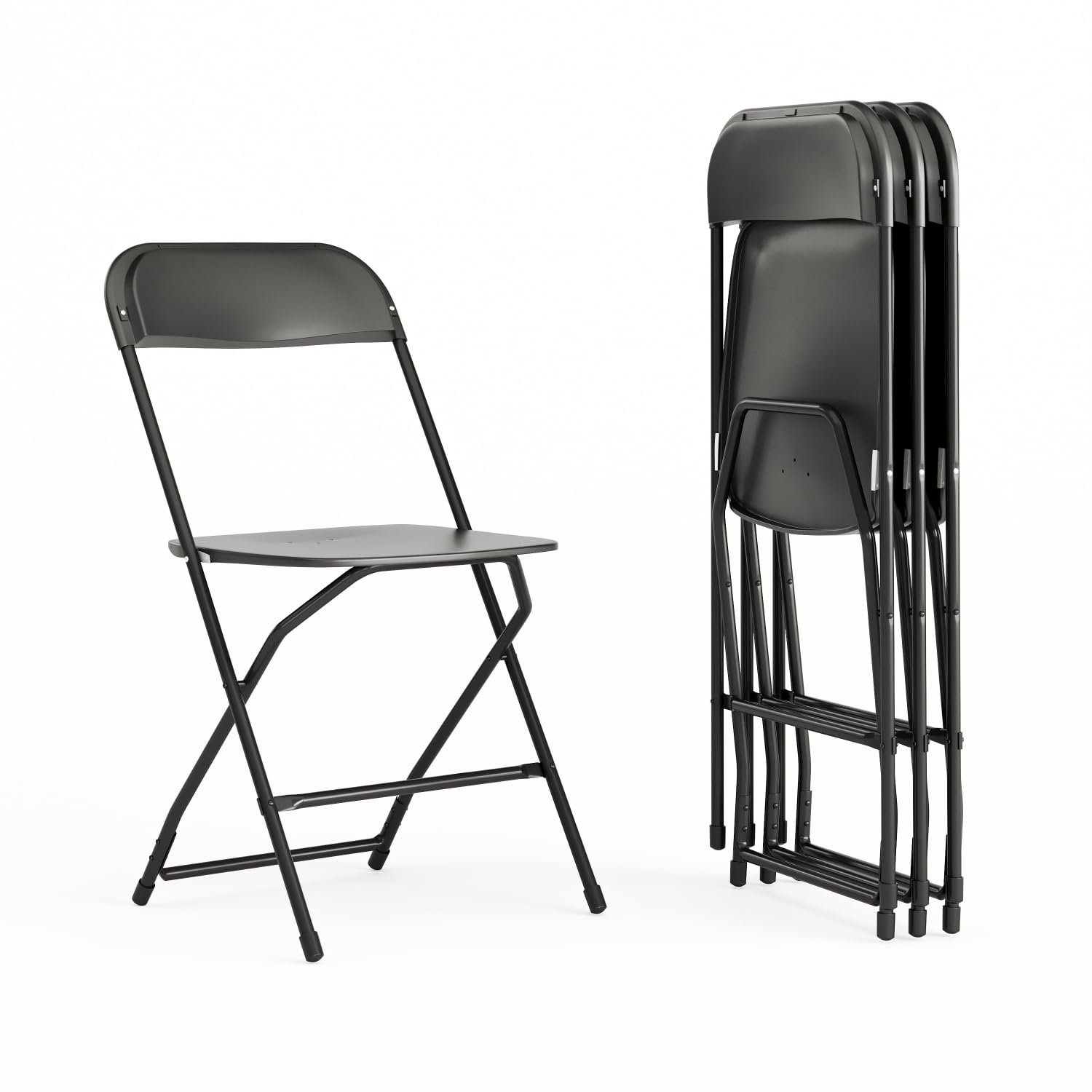Flash Furniture Hercules Series Plastic Folding Chairs for Parties and Weddings, Stackable Commercial Event Seats with 650-lb. S