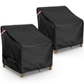 KylinLucky Outdoor Furniture Covers Waterproof 30W x 27D x 36H inches 2 Pack, Lawn Patio Chair Cover Black