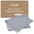 Coop Home Goods Nylon Camping and Travel Pillow Cover, Waterproof Camping Pillow Protector, Zippered Cover, Washable Travel Pill