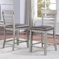Steve Silver Co Hyland Counter Chair, Upholstered Vegan Leather, 24-Inch Seat Height, Dining Room, Kitchen, 19.5x22.5x42, Grey