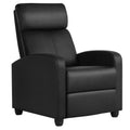 Yaheetech Recliner Chair PU Leather Recliner Sofa Home Theater Seating with Lumbar Support Overstuffed High-Density Sponge Push 